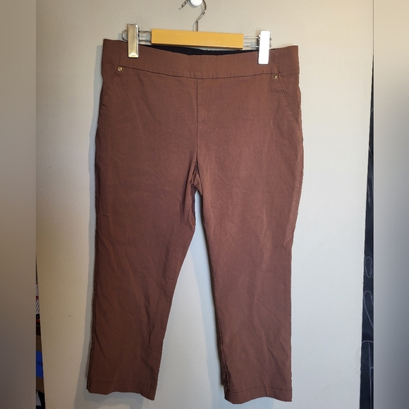 Cleo Petites Brown Capris, Size Medium (30) - Picture 2 of 5